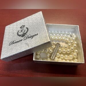 Premier Designs “Elaine” 4-Strand Faux Pearl Bracelet